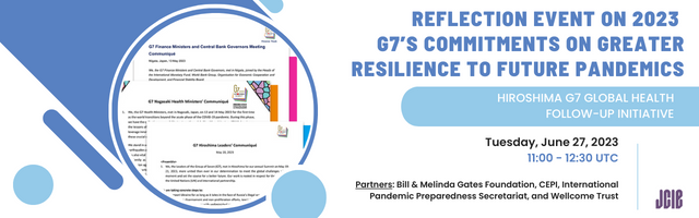 Reflection Event on 2023 G7’s commitments on greater resilience to future pandemics